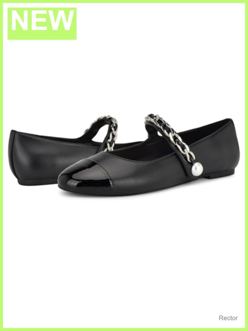 Women's Mary Jane Flats with Round Toe and Slip-On Closure